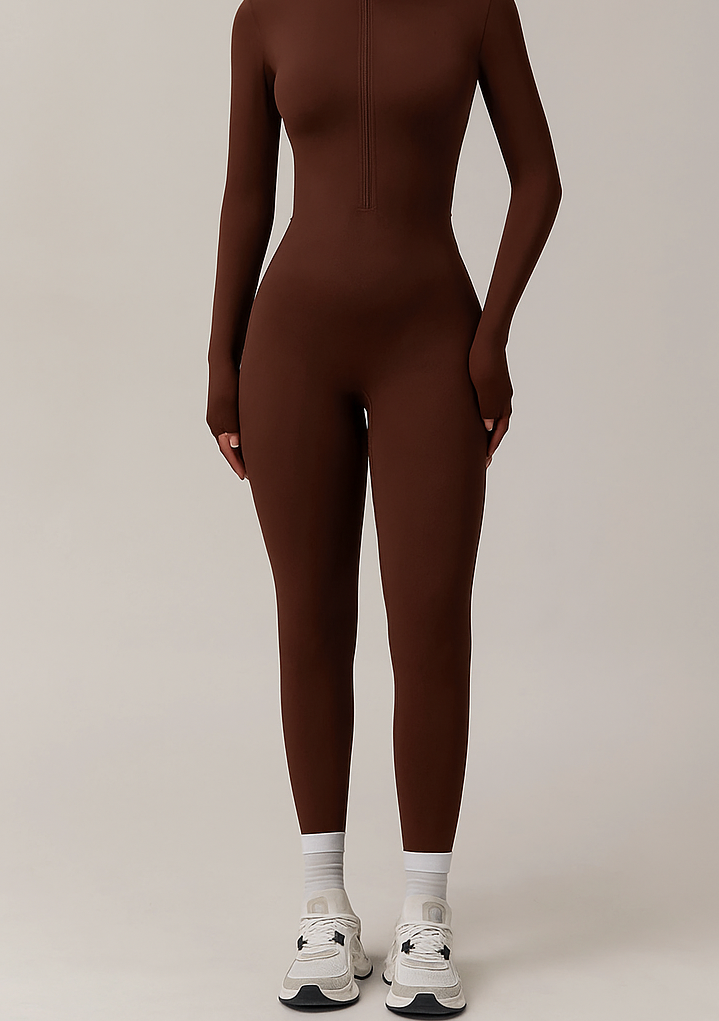 COZENA Fleece Zip Jumpsuit