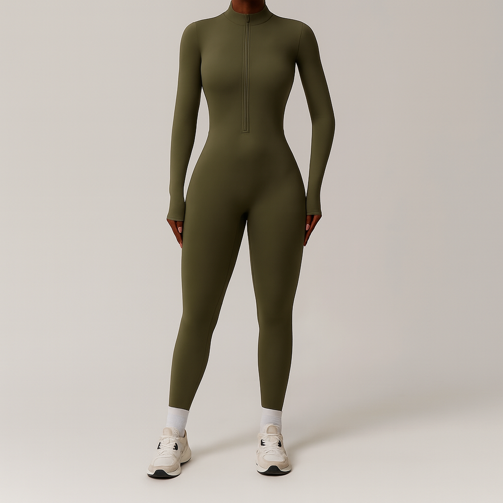 COZENA Fleece Zip Jumpsuit