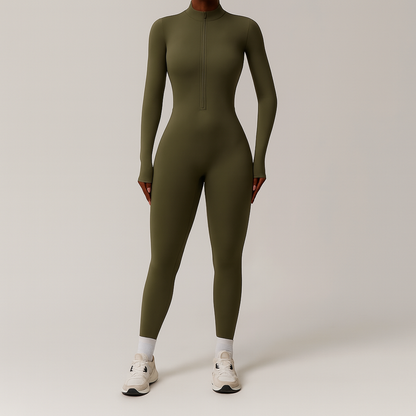 COZENA Fleece Zip Jumpsuit