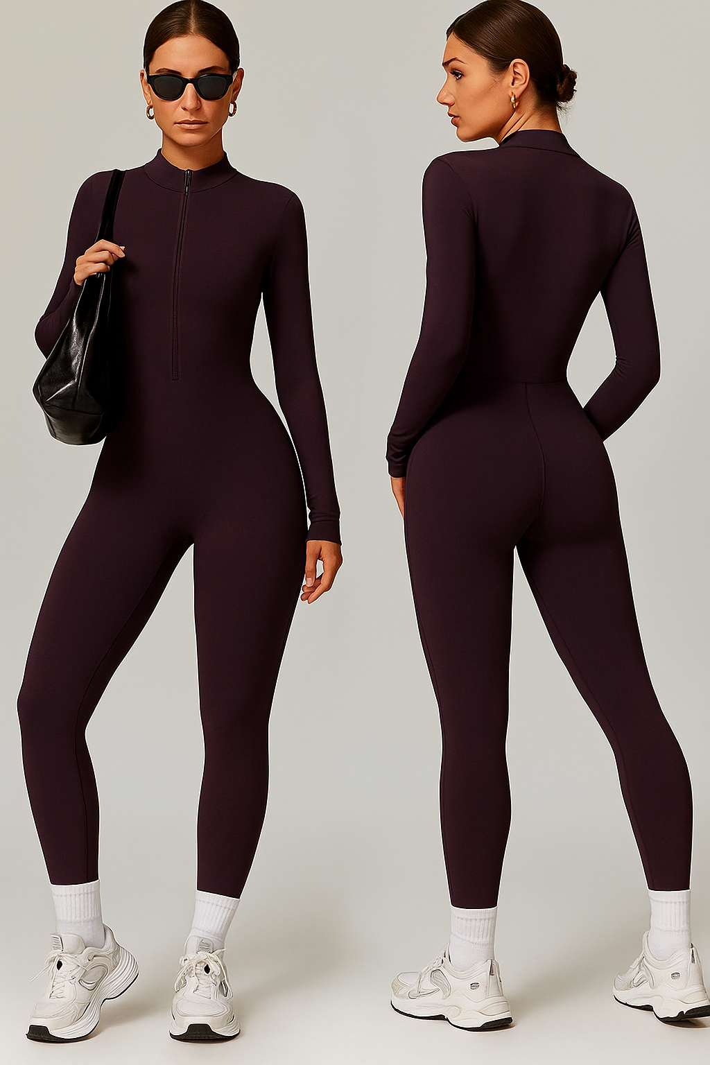 COZENA Fleece Zip Jumpsuit