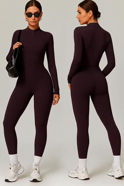 COZENA Fleece Zip Jumpsuit