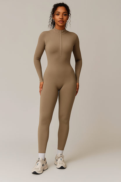 COZENA Fleece Zip Jumpsuit