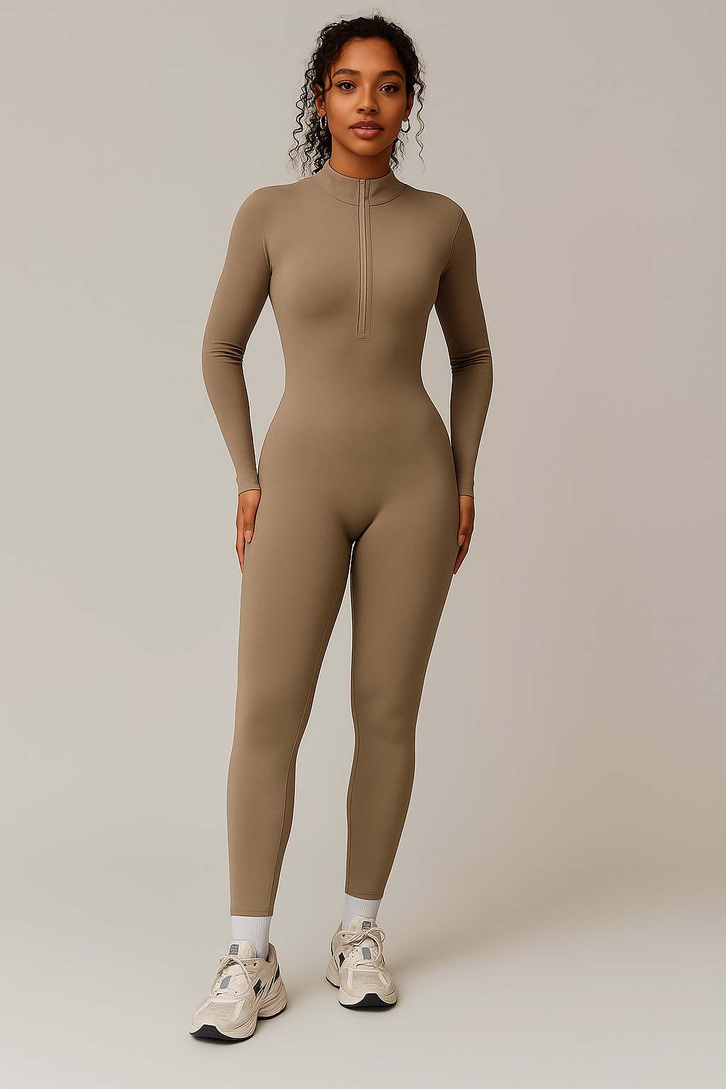 COZENA Fleece Zip Jumpsuit