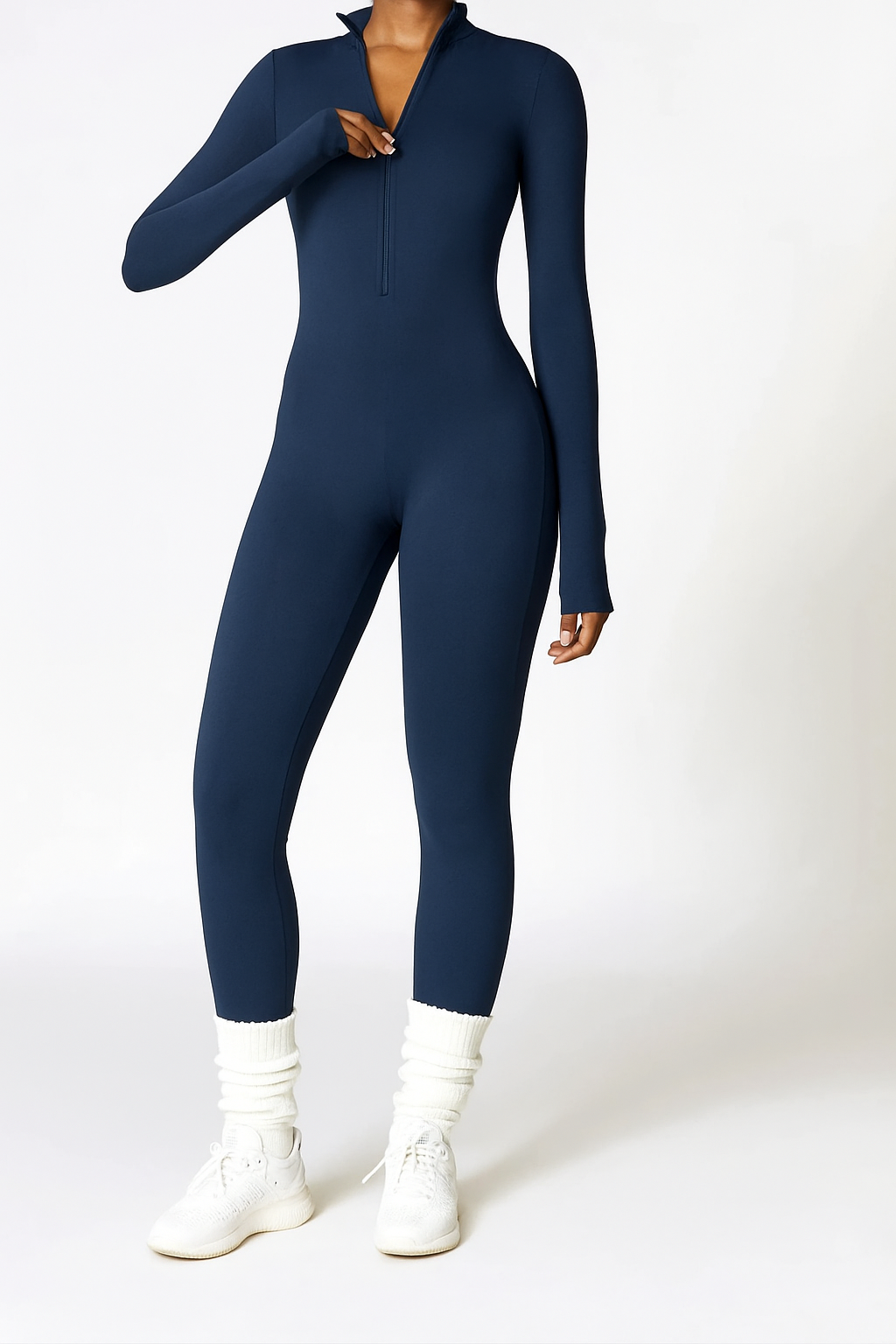 COZENA Fleece Zip Jumpsuit