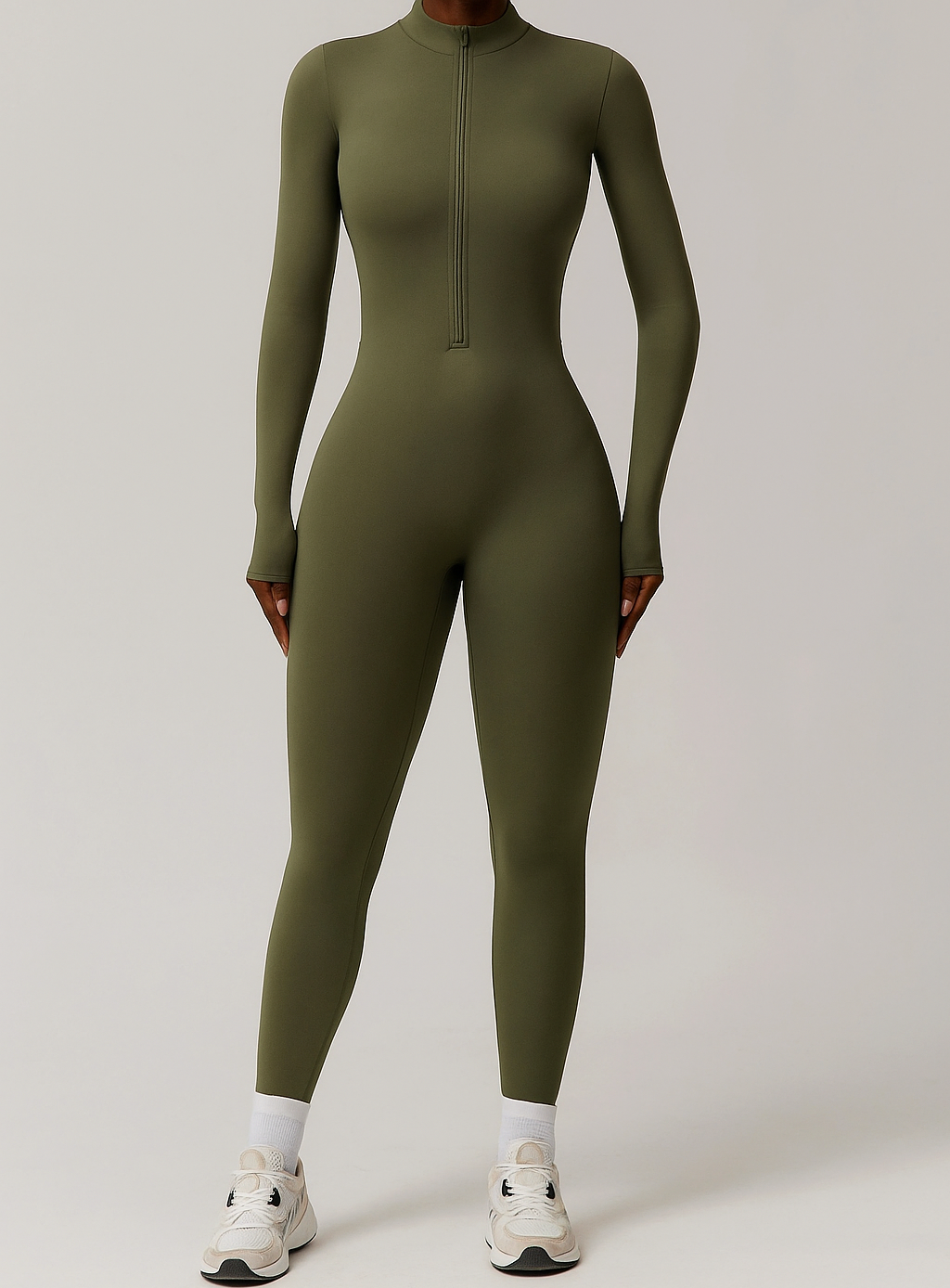 COZENA Fleece Zip Jumpsuit