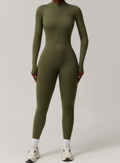 COZENA Fleece Zip Jumpsuit