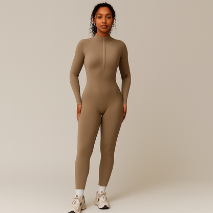 COZENA Fleece Zip Jumpsuit